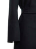Cappotto a vestaglia POLDO in drap di lana nero