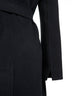 Cappotto a vestaglia POLDO in drap di lana nero