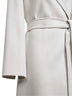 Cappotto a vestaglia POLDO in drap di lana ecrù
