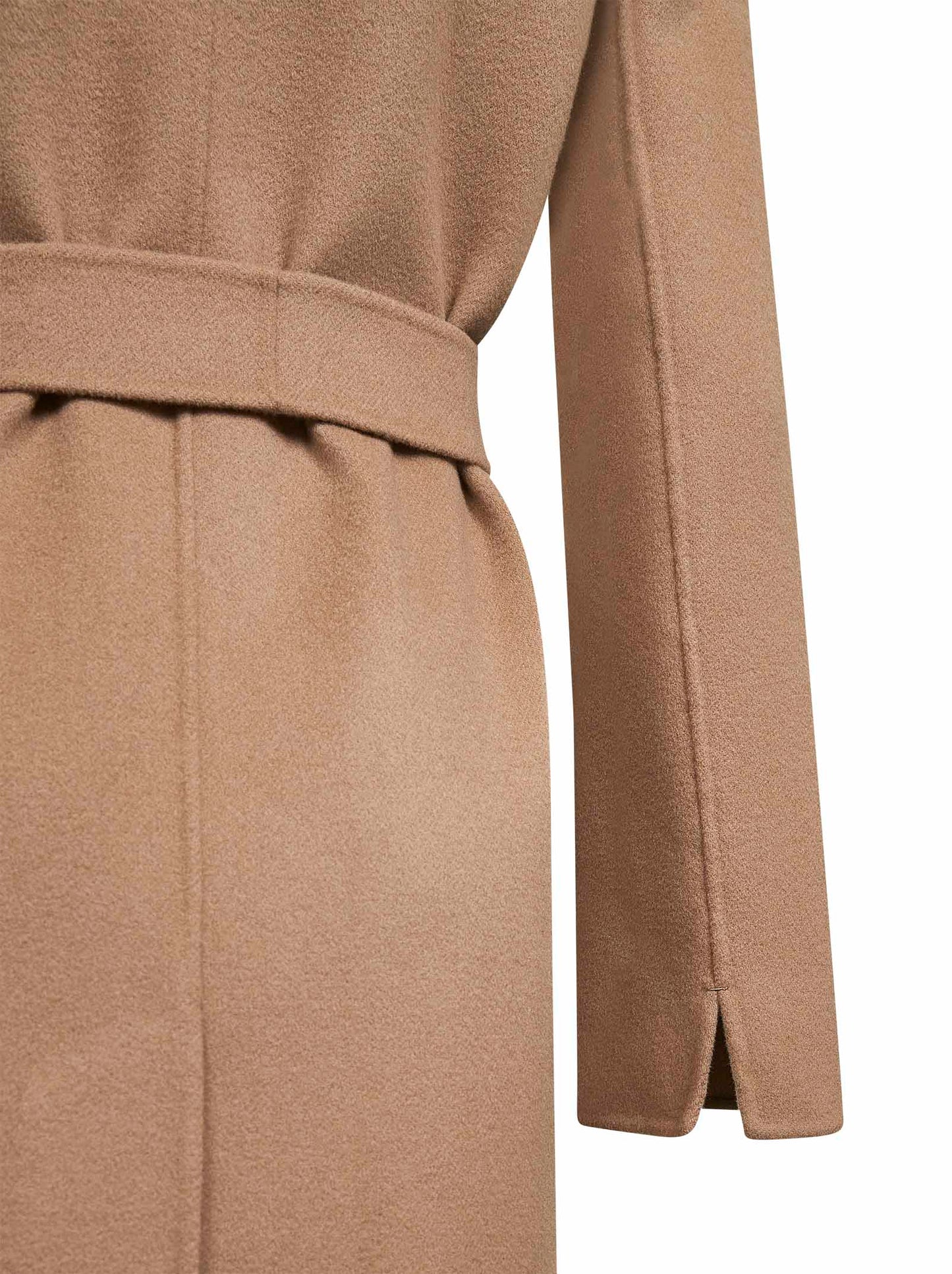 Cappotto a vestaglia POLDO in drap di lana cammello