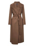 Cappotto a vestaglia POLDO in drap di lana marrone