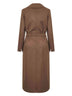 Cappotto a vestaglia POLDO in drap di lana marrone