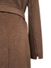 Cappotto a vestaglia POLDO in drap di lana marrone