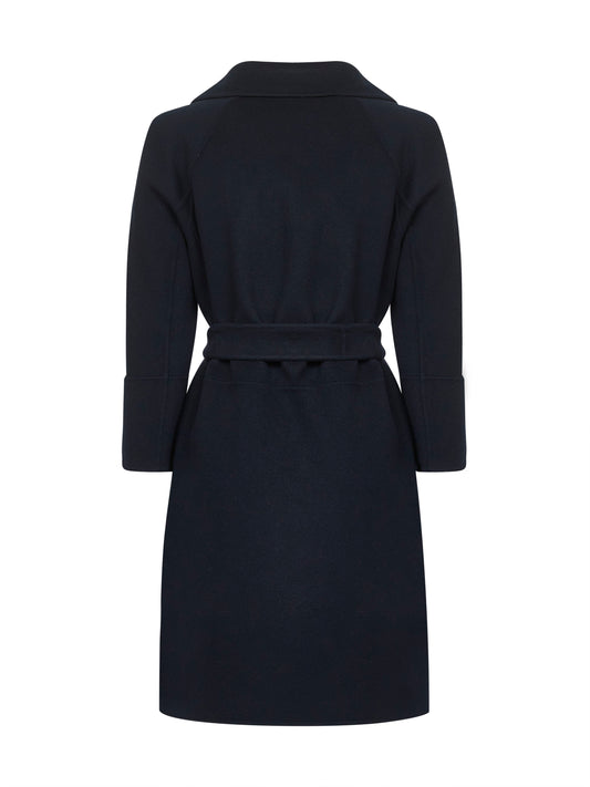 Blue double broadcloth ARONA short coat