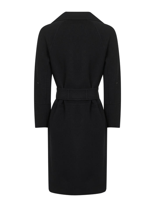Black double broadcloth ARONA short coat