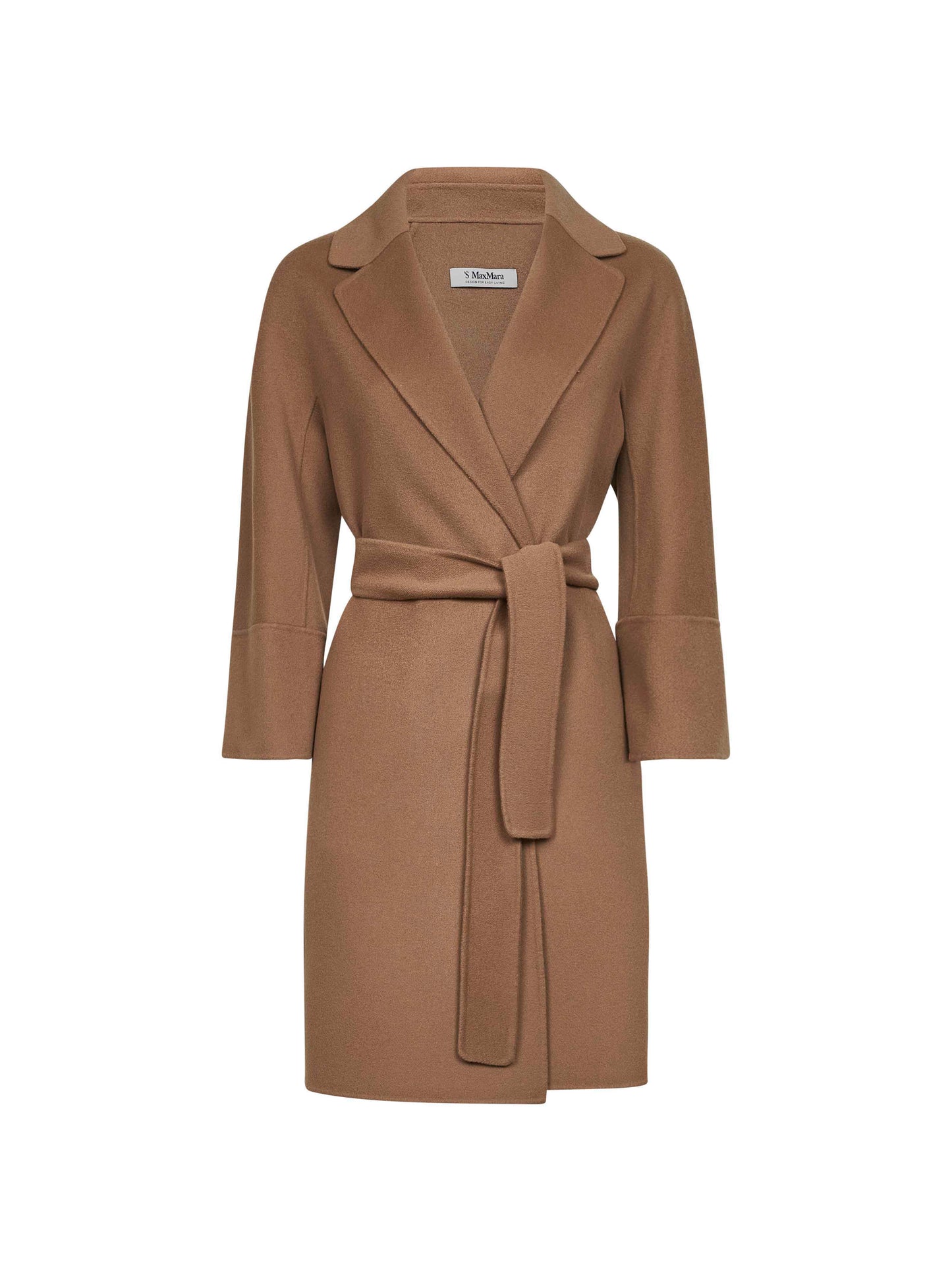 Camel double broadcloth ARONA short coat
