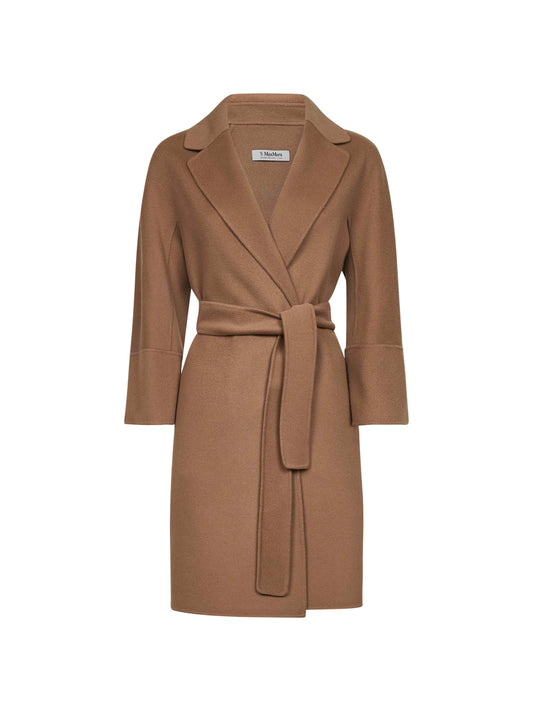 Camel double broadcloth ARONA short coat