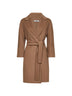 Camel double broadcloth ARONA short coat