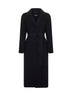 Black double broadcloth ESTURIA robe coat