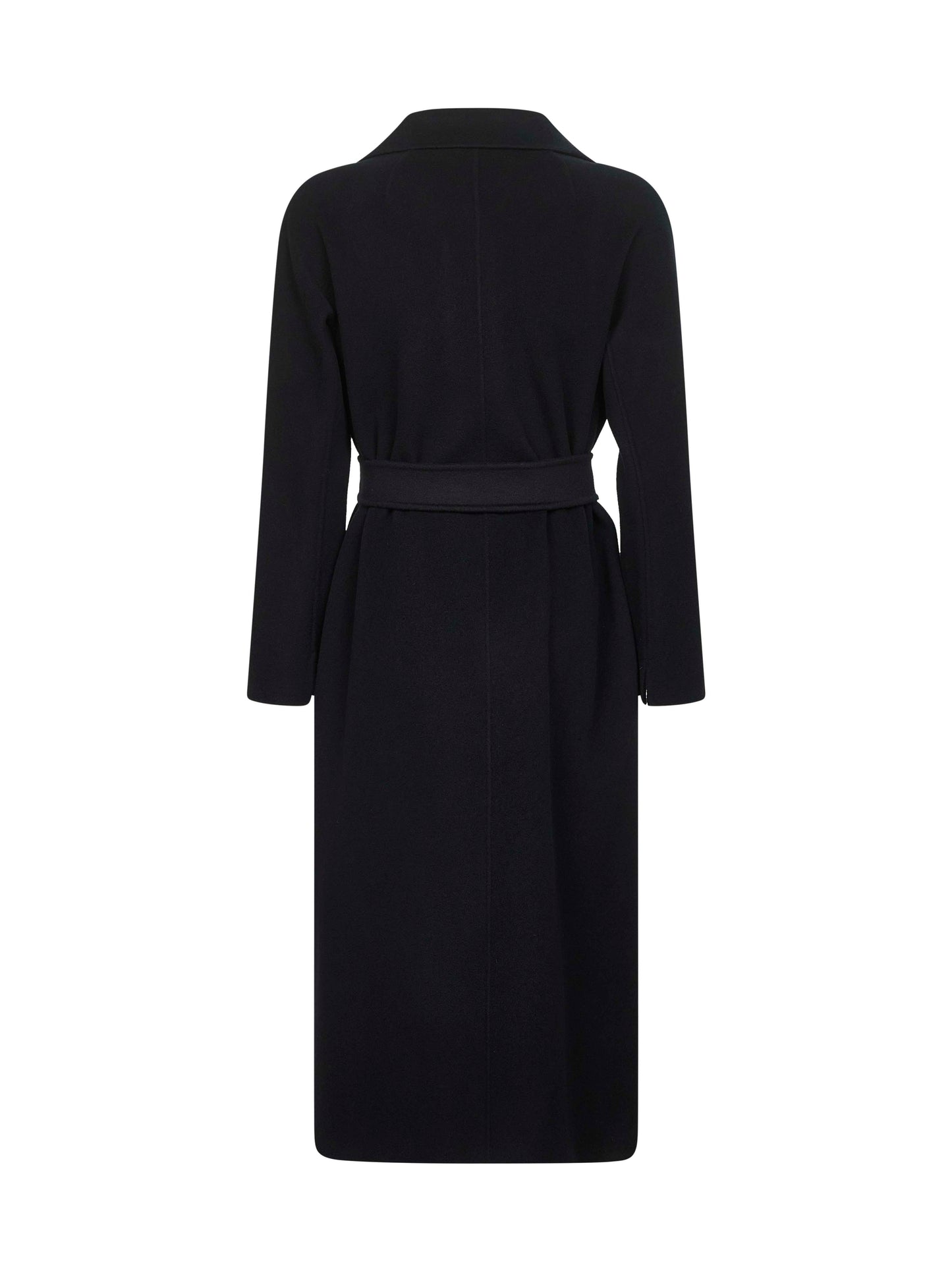 Black double broadcloth ESTURIA robe coat