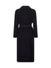 Black double broadcloth ESTURIA robe coat