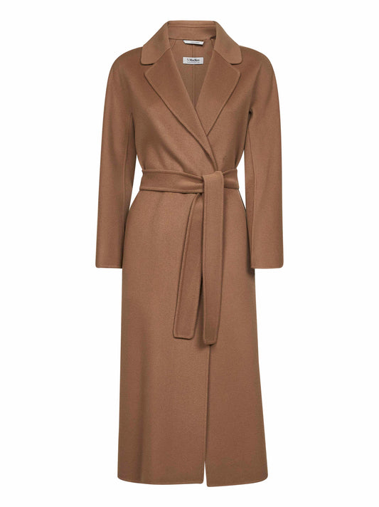 Camel double broadcloth ESTURIA robe coat