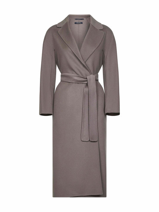 Grey double broadcloth ESTURIA robe coat