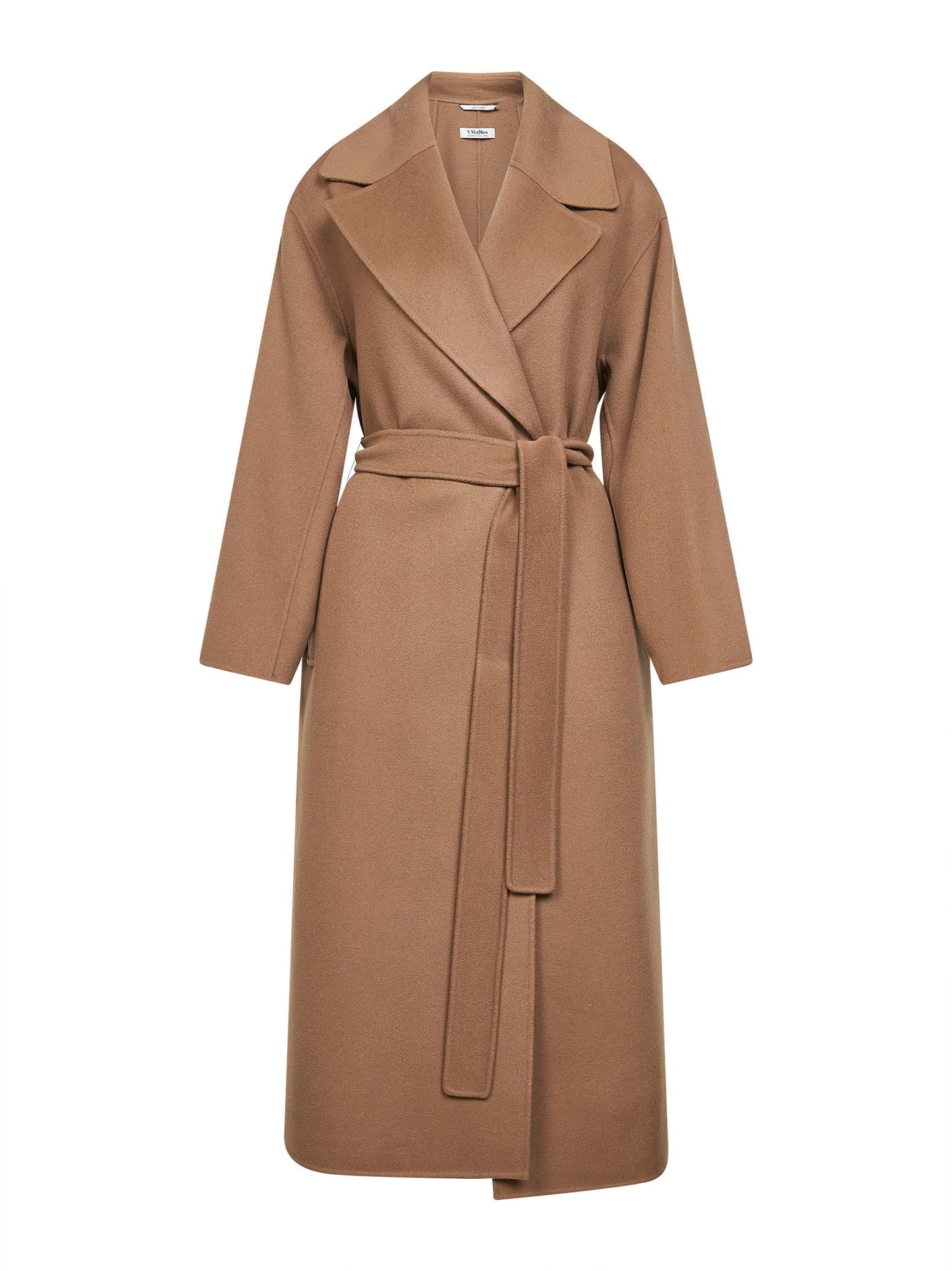 Cappotto a vestaglia con sciarpa CUORE cammello