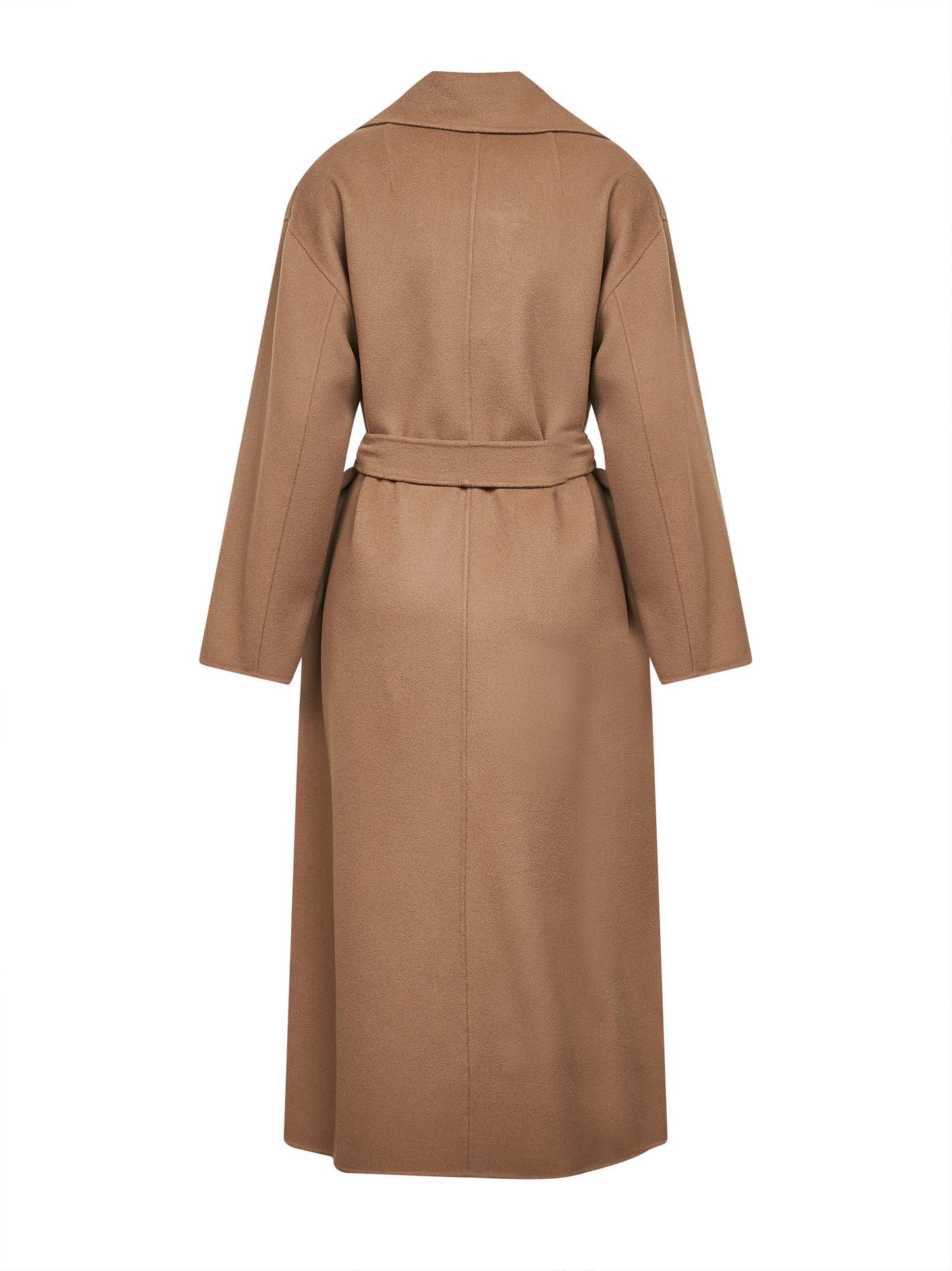 Cappotto a vestaglia con sciarpa CUORE cammello