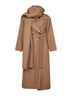 Cappotto a vestaglia con sciarpa CUORE cammello