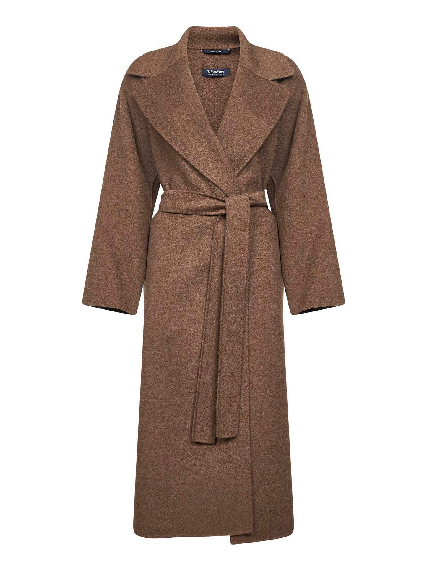 Cappotto a vestaglia con sciarpa CUORE marrone