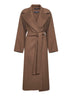 Cappotto a vestaglia con sciarpa CUORE marrone