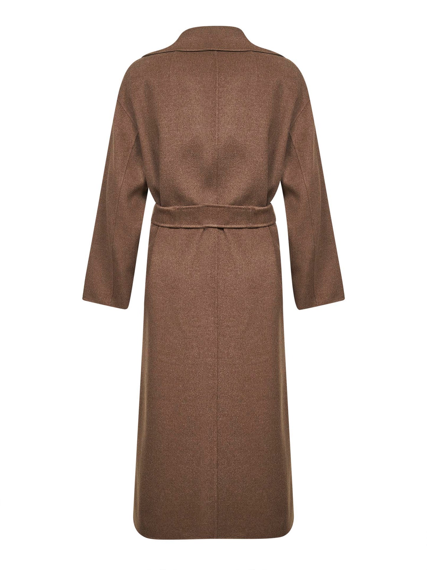 Cappotto a vestaglia con sciarpa CUORE marrone