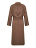 Cappotto a vestaglia con sciarpa CUORE marrone