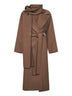 Cappotto a vestaglia con sciarpa CUORE marrone