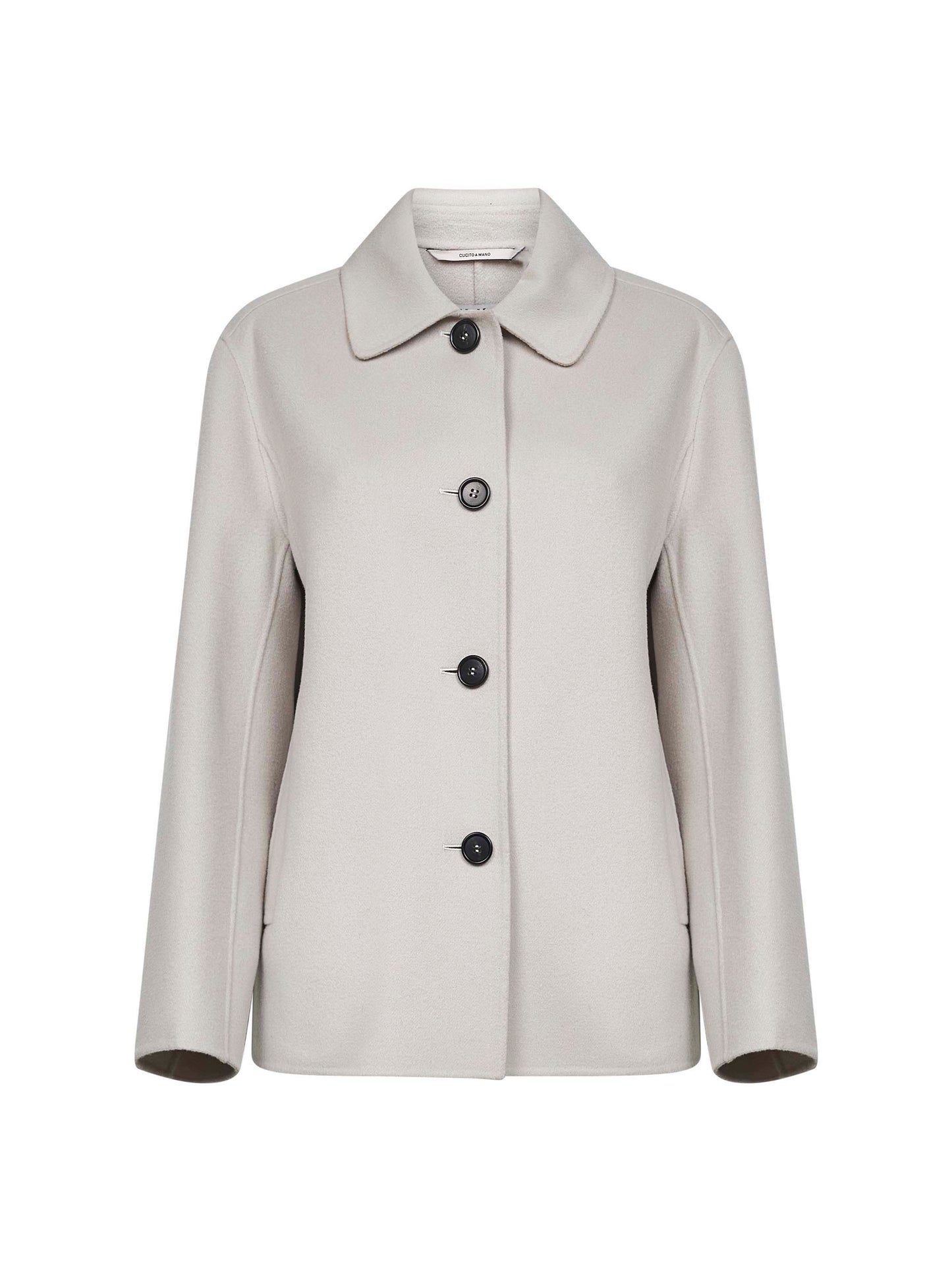 Ecru double broadcloth LILY shirt jacket