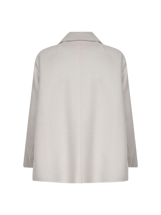 Ecru double broadcloth LILY shirt jacket