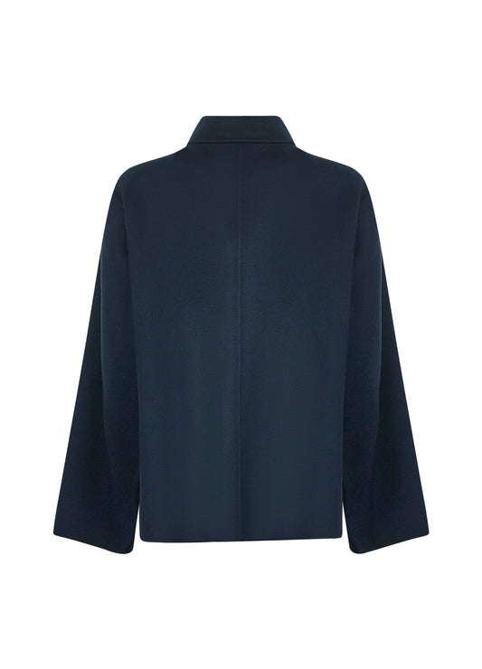 Blue double broadcloth LILY shirt jacket