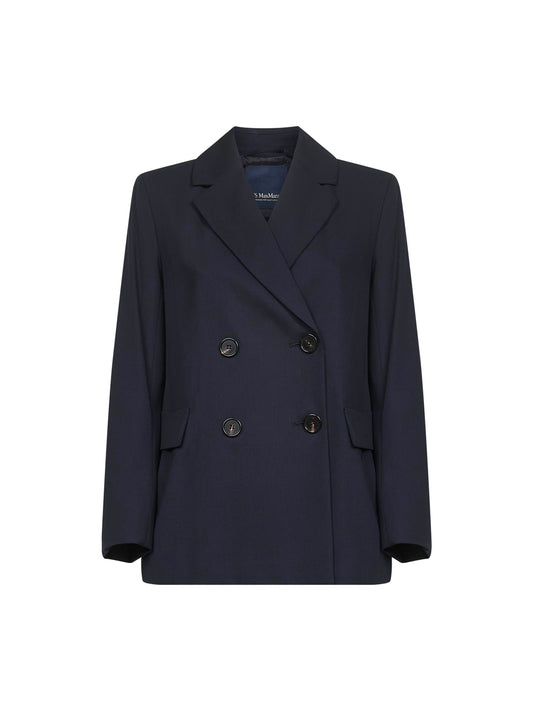 Blue crepe wool twill ESTER blazer
