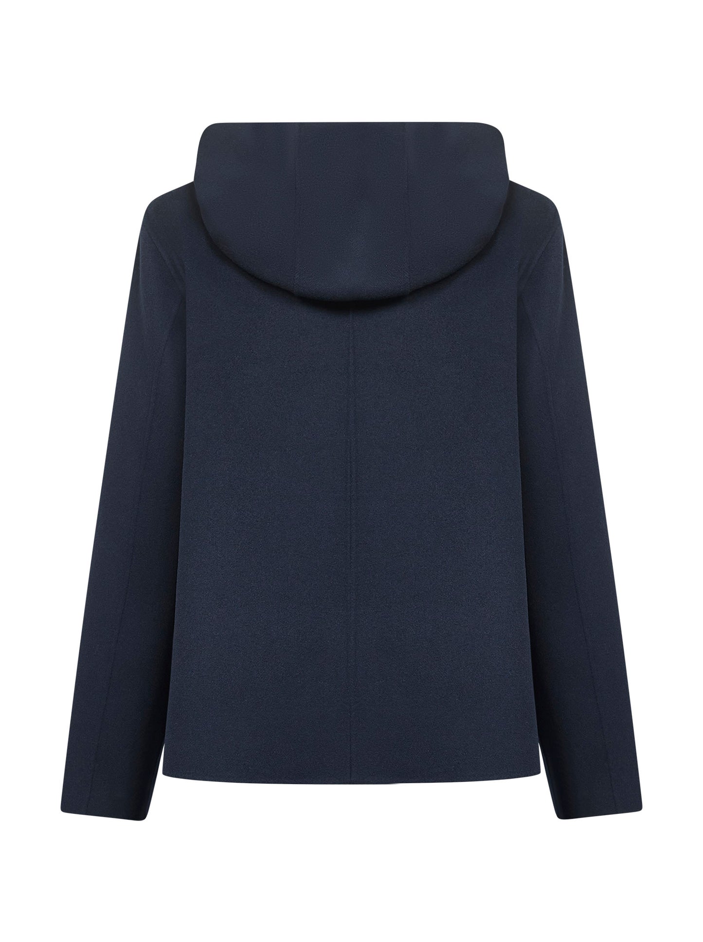 Giacca con cappuccio ROLAND in lana double blu