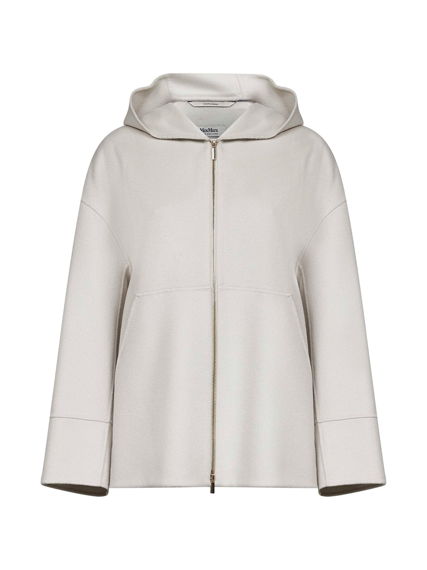 Ivory double broadcloth ROMINA hoodie