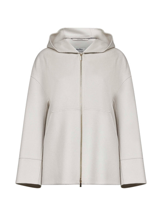Ivory double broadcloth ROMINA hoodie