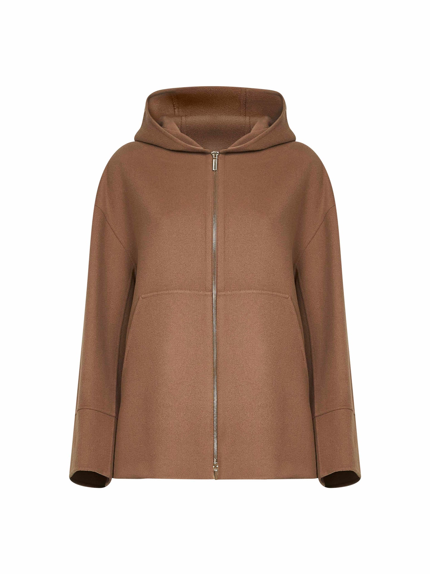 Camel double broadcloth ROMINA hoodie