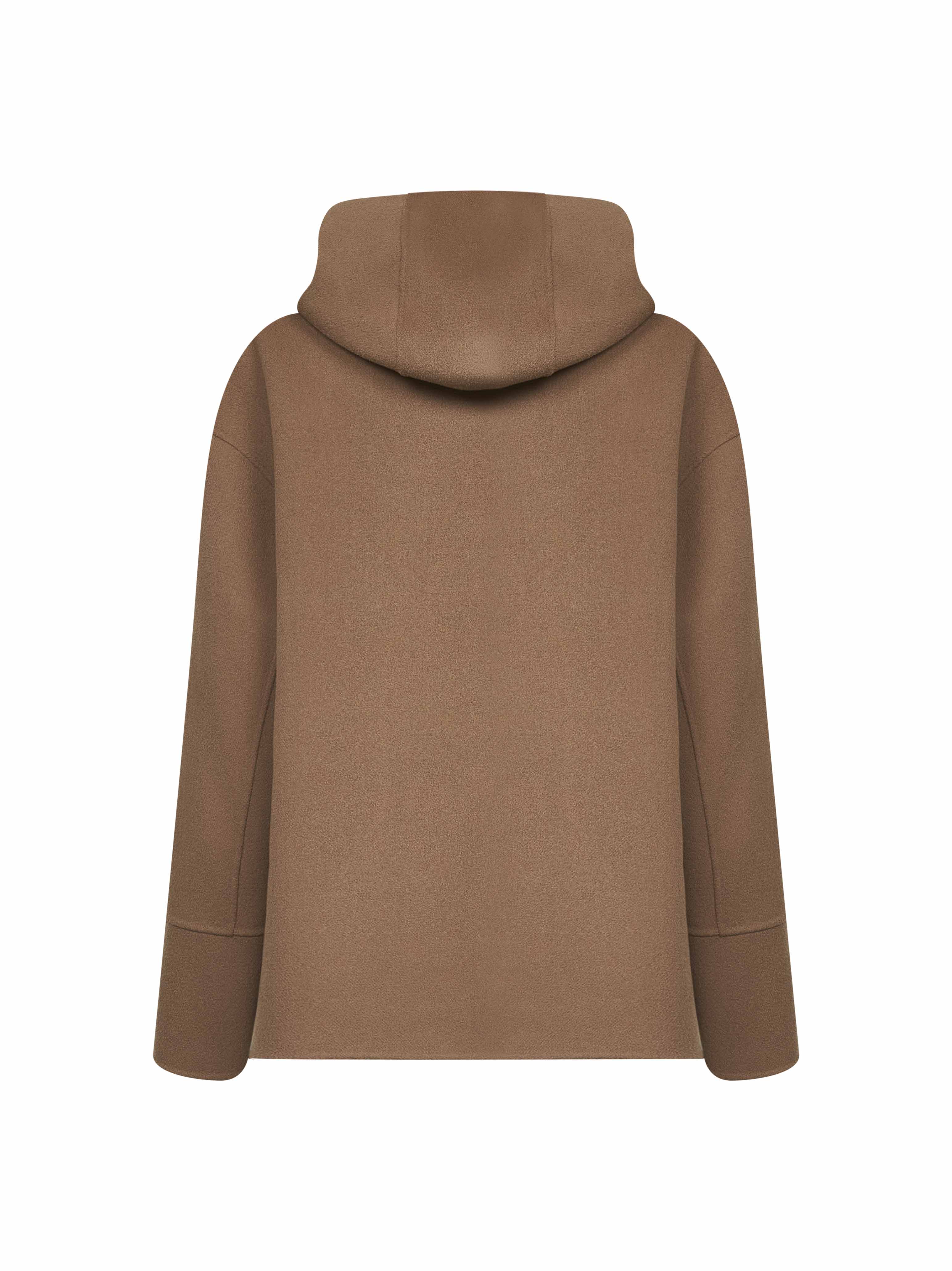 Camel double broadcloth ROMINA hoodie – Daniello.com
