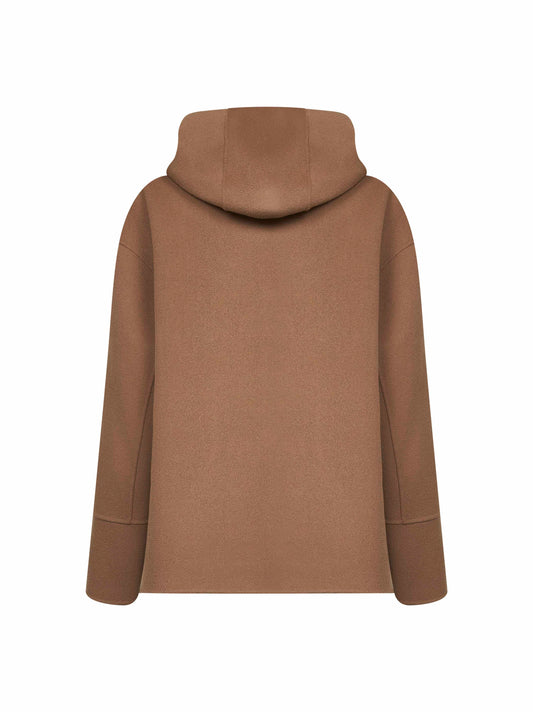 Camel double broadcloth ROMINA hoodie