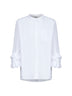 Camicia svasata FAVOLA in popeline lavato bianco