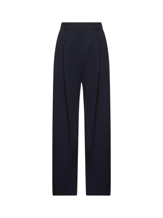 Blue crêpe wool twill SIRI trousers