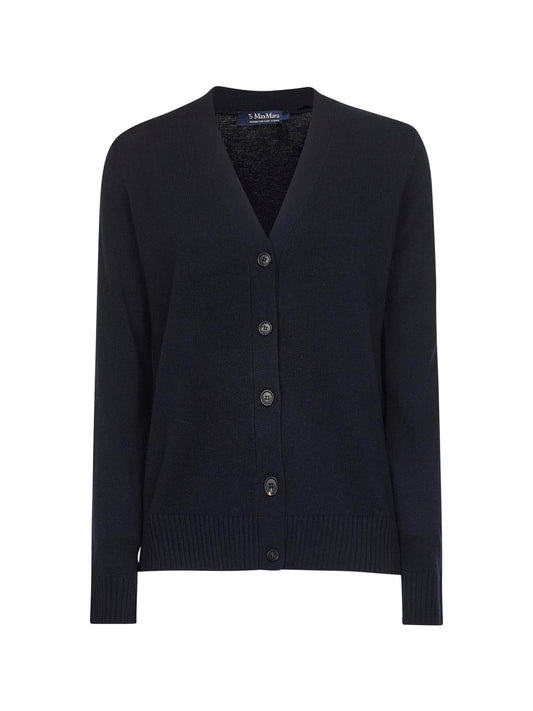 Blue wool knit APOLLO cardigan