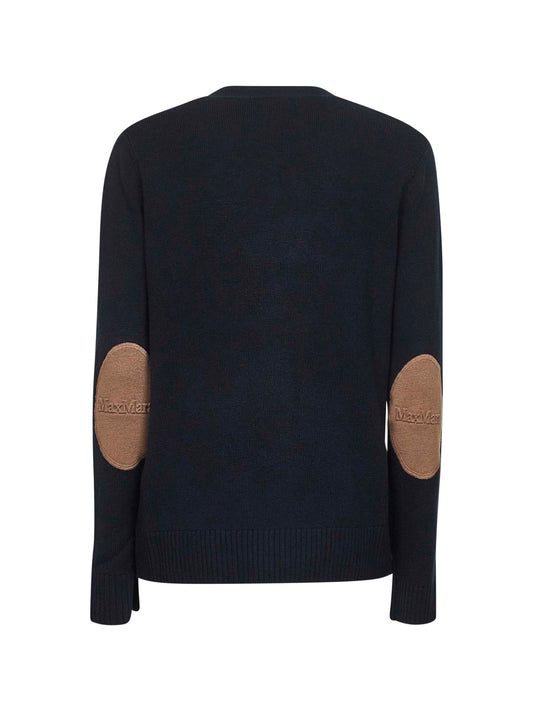 Blue wool knit APOLLO cardigan