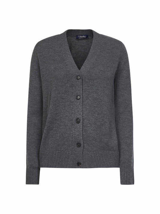 Grey wool knit APOLLO cardigan