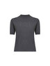 Maglia a maniche corte JUST in lana grigia