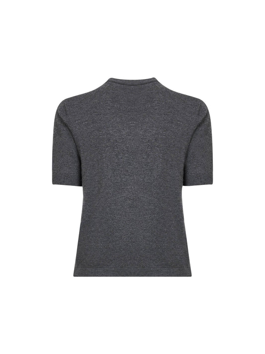 Maglia a maniche corte JUST in lana grigia