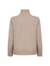 Beige cashmere knit QUERCIA turtleneck sweater