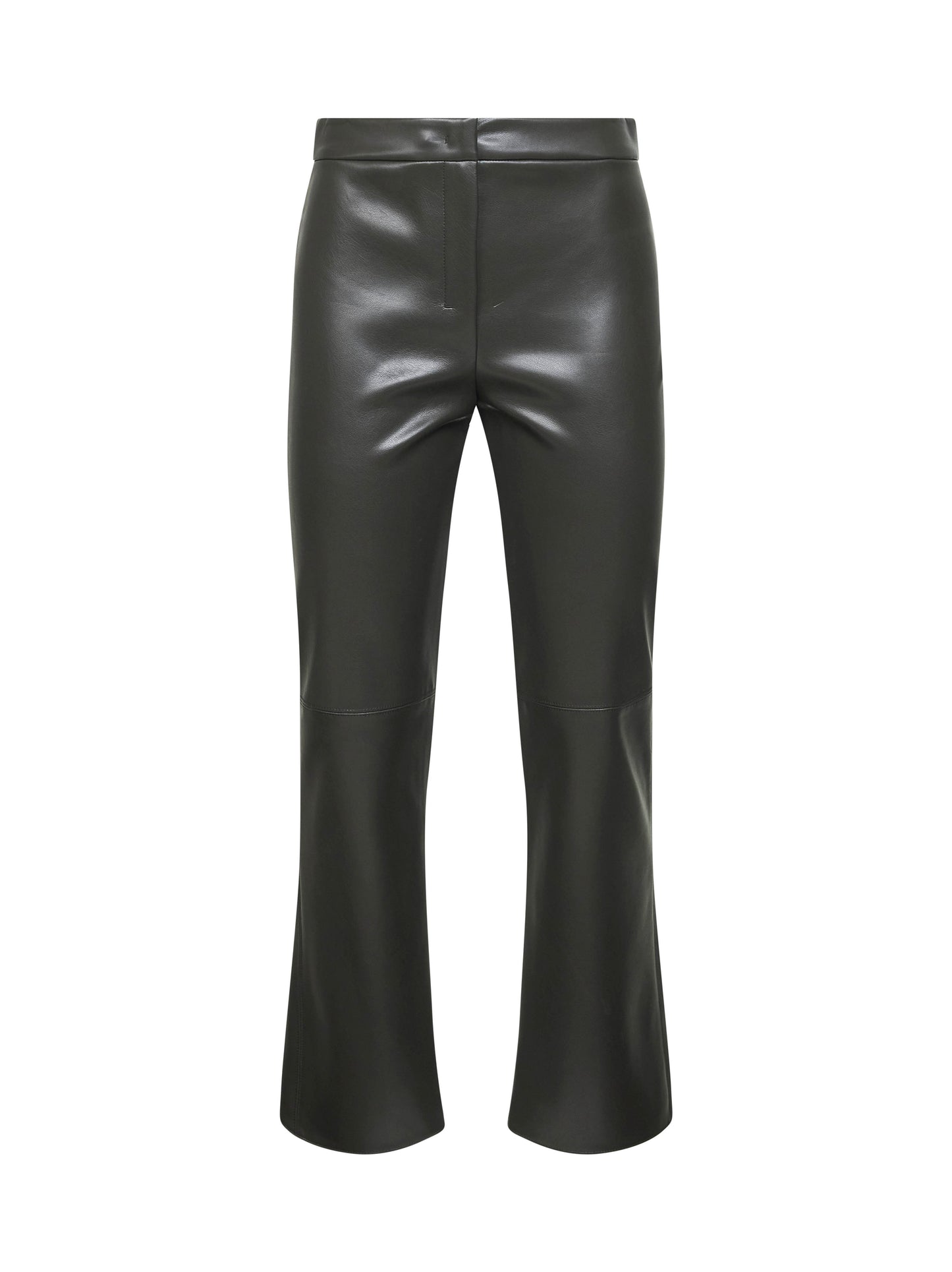 Pantaloni slim SUBLIME in tessuto spalmato verde