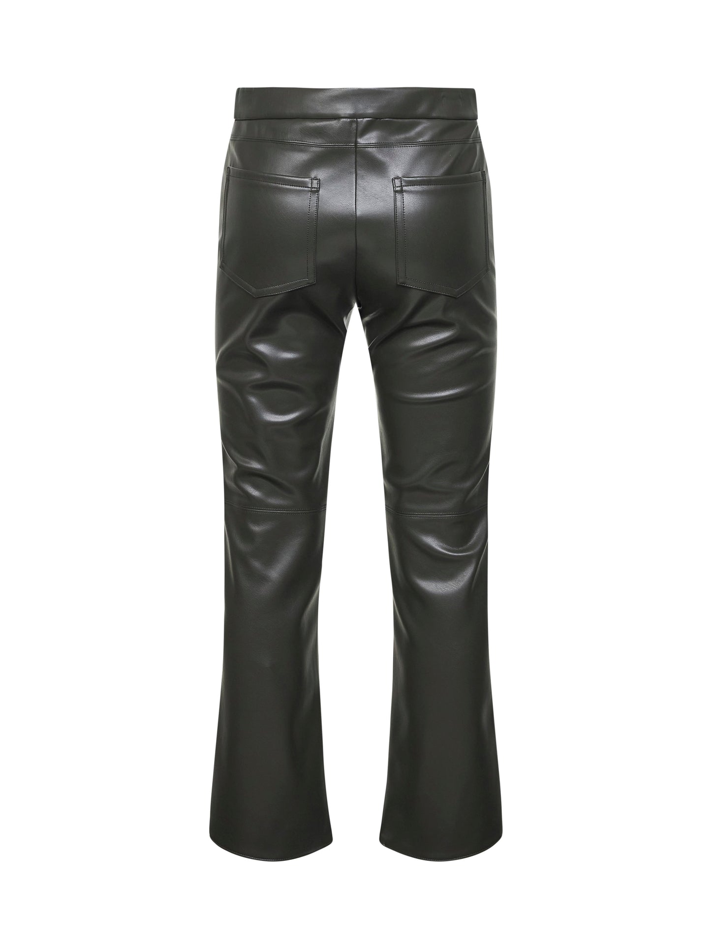 Pantaloni slim SUBLIME in tessuto spalmato verde