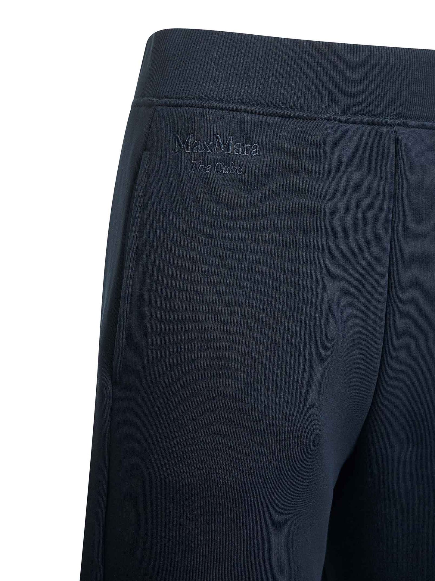 Blue cotton jersey POMPEO trousers