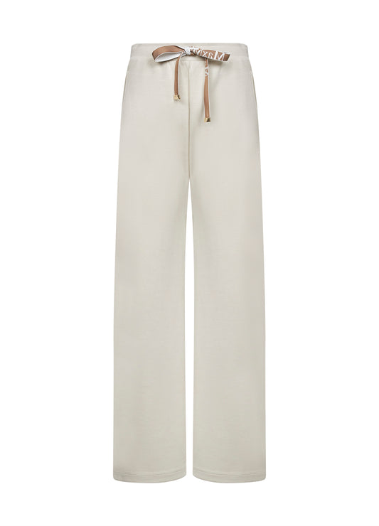 Ivory jersey POTENZA jogging trousers