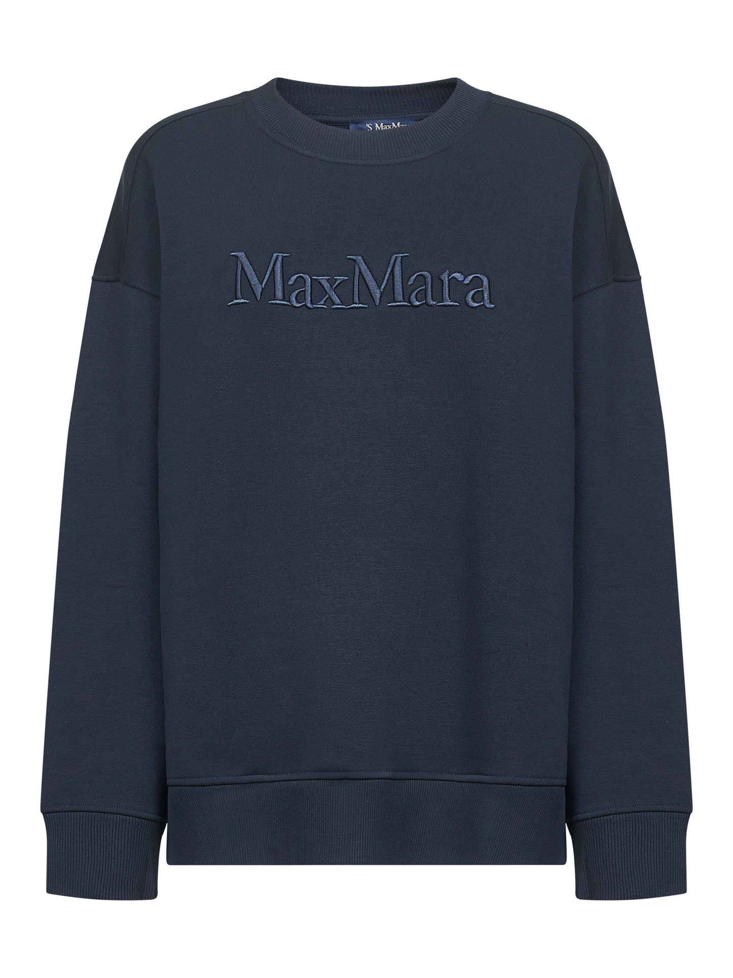 Felpa MONZA in jersey di cotone blu<BR/>