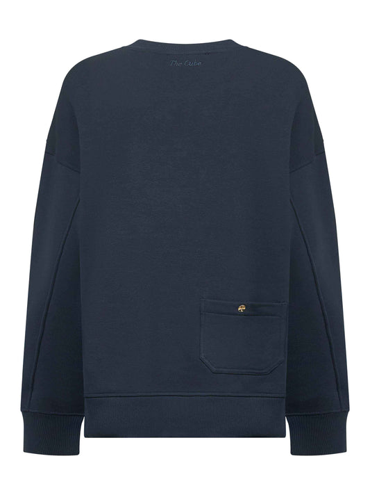 Blue cotton jersey MONZA sweatshirt