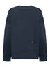 Felpa MONZA in jersey di cotone blu<BR/>
